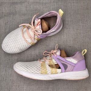Vionic Adore Sneakers White‎ Purple Mesh Pull On Slip On Shoes Women's Size 7